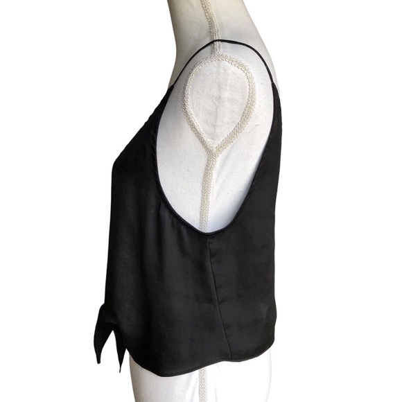 Free People Intimately Free Black Button-Down Tie Front Cami Top Medium - Picture 3 of 6